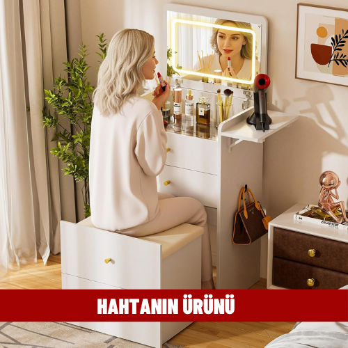  Aynalı Makyaj Masası